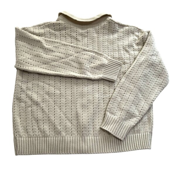 WEEKEND Seoul Full Zip Knit Sweater in Cream - Picture 2 of 5